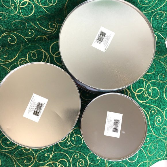COOKIE Cake Candy Christmas Metal Set of 3 Storage Tins  Canisters NWT - Picture 7 of 7